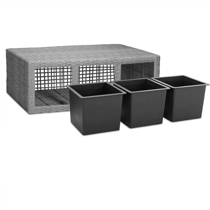 Горщик для квітів з поліротанга сірий 83x30,5x60см