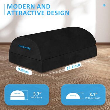 Підставка для ніг StepLively під стіл, чорна, розмір L