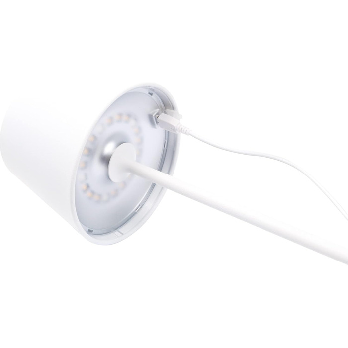 Торшер SCHWAIGER OTL200: LED-лампа, нічник, садовий світильник, RGB, сенсорне керування, акумулятор, диммування, тепле світло, IP44 (білий)