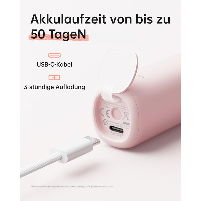 Електрична зубна щітка Laifen Wave Spezial з осциляцією та вібрацією, для дорослих, з додатком, 2 насадки (зелена)