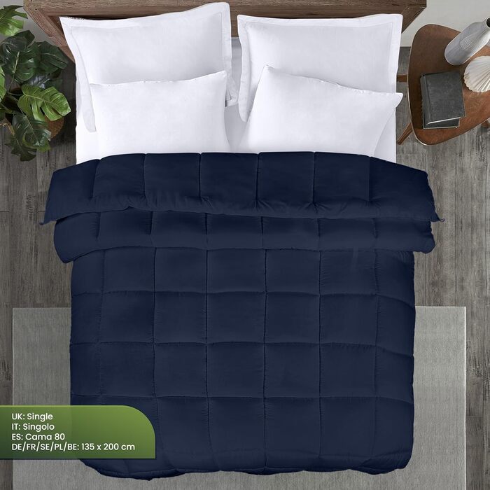 Комплект постільної білизни Utopia Bedding: ковдра 200x200 см, поліестер 350 GSM (білий)