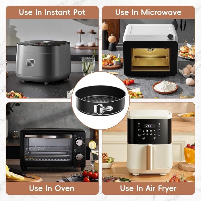 Форма для чізкейку 22.9 см з антипригарним покриттям, 9 дюймів, знімний дно, для випікання, чорна