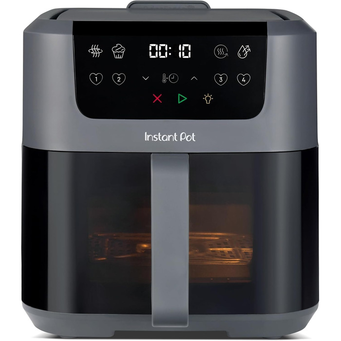 Фритюрниця готує повітрям Instant Pot Vortex Compact Trüffel Grau 5 л з антипригарним покриттям, 4-в-1: смаження, сушка, випікання, підігрів, сімейний розмір