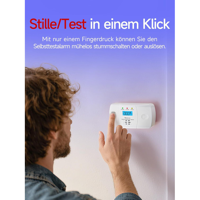 Датчик CO Heimann 722ESY з Wi-Fi, 10 років служби, сумісний з Tuya/SmartLife, EN50291