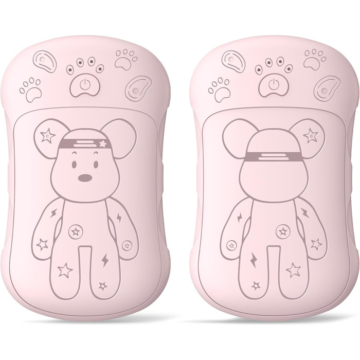 Електричні нагрівачі для рук 2 шт. 6000 mAh, перезаряджувані, для кемпінгу, на вулиці, подарунок для чоловіків, жінок, дітей (рожевий)