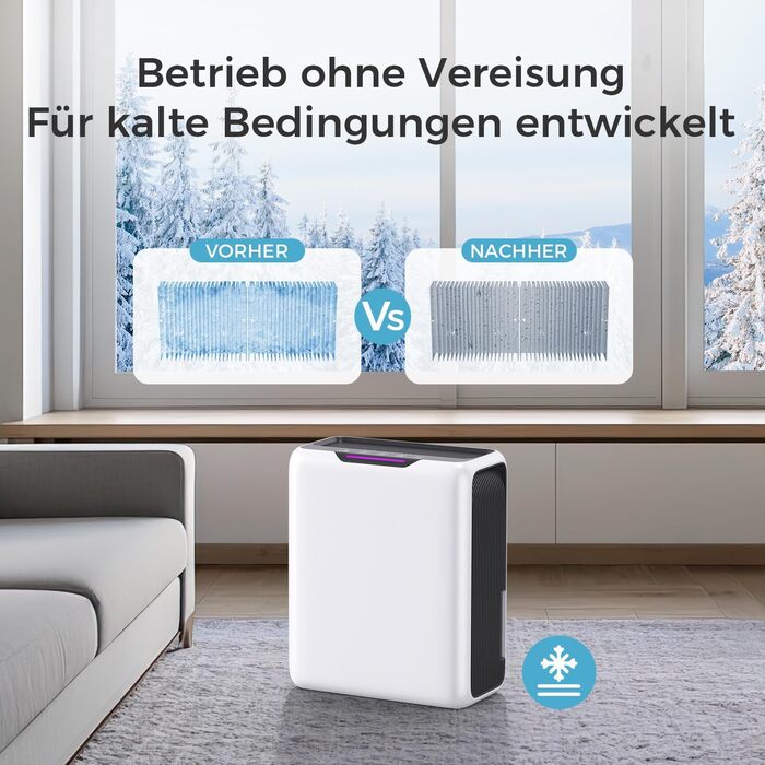 Електричний осушувач повітря 3л, для дому до 20㎡, з технологією Dual Peltier, 30дБ, таймер 24г