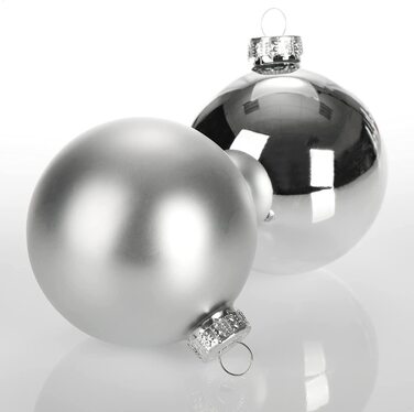 Різдвяна куля-скляні ялинкові кулі для різдвяної ялинки-ялинкові прикраси для різдвяної ялинки-скляні кулі для ялинки (7 см, сріблястого кольору), 12 шт.