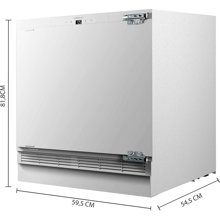 Міні-холодильник Cecotec Bolero CoolMarket TT 107: 121 л, вбудований, чорний, регулювання температури, відсік для овочів, морозильна камера