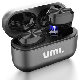 Бездротові навушники-вкладиші Umi W5s Bluetooth 5.2 IPX7 з розумним зарядним кейсом (чорний)