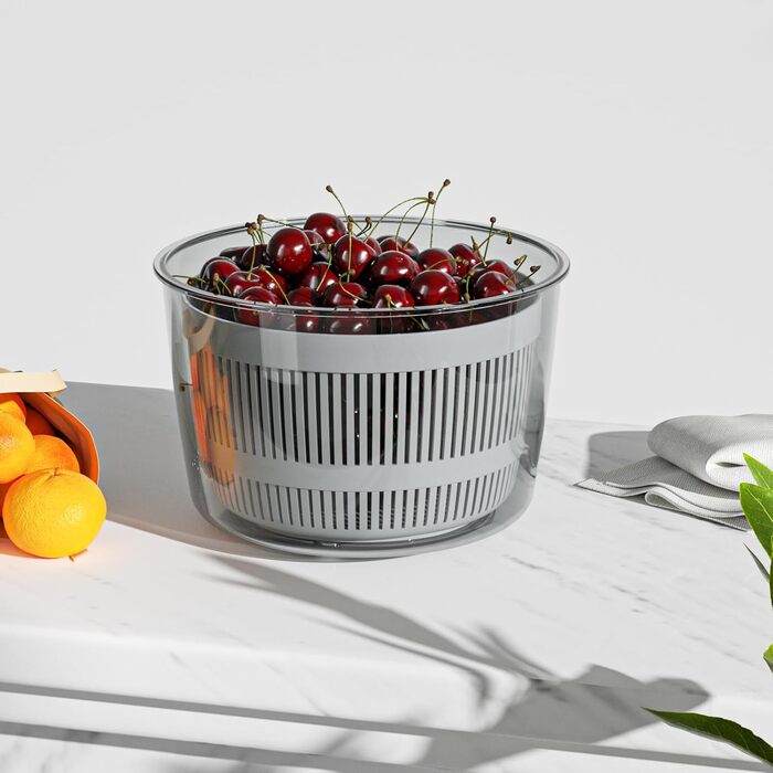 Салатниця-відцентроука для миття, віджимання та сушіння салату та овочів, висока ефективність