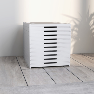 10-ярусна полиця для взуття, шафа для взуття, складана, з вентильованою задньою стінкою, пластик, біла