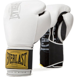 Боксерські рукавички для дорослих унісекс Everlast 1910 класичні тренувальні рукавички білого кольору 16 унцій