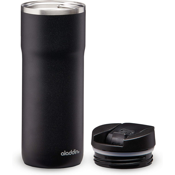 Термокружка Aladdin Barista Java Thermavac 0.47L Lava Black - Зберігає тепло 4 години, не протікає, з нержавіючої сталі, BPA Free, для кави з собою