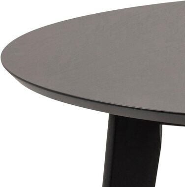 Стіл обідній Roxanne Runder від AC Design Furniture, діаметр 105 см, висота 76 см, чорний, для 4 осіб. Сучасний стиль ретро для їдальні