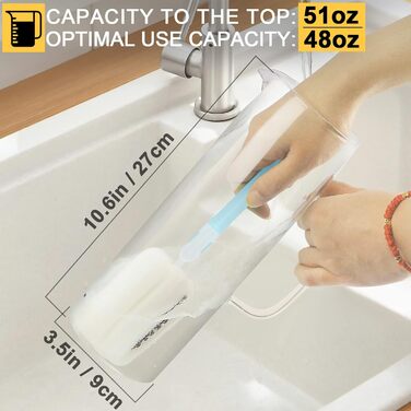 Скляна карафа Yirilan 1.5L з кришкою: для води, напоїв, соків