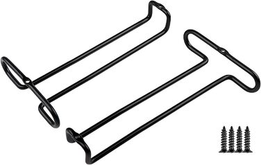 Настінна полиця для келихів GeLive, 2 шт., чорна, 17.8 см (7.3 дюйми)