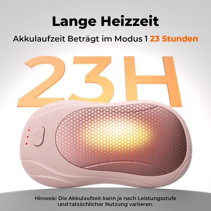 Електричні грілки для рук 2 шт. з магнітом, портативні 6000mAh, 3 режими нагріву, USB, для кемпінгу, офісу (рожеві)