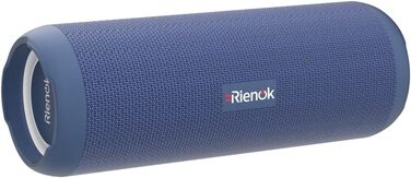 Bluetooth Портативна Колонка RIENOK з підсвічуванням, IPX7, Бас, 3600 mAh, Синій
