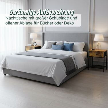 Набір приліжкових тумбочок Relaxdays (2 шт.) з ящиком та полицею