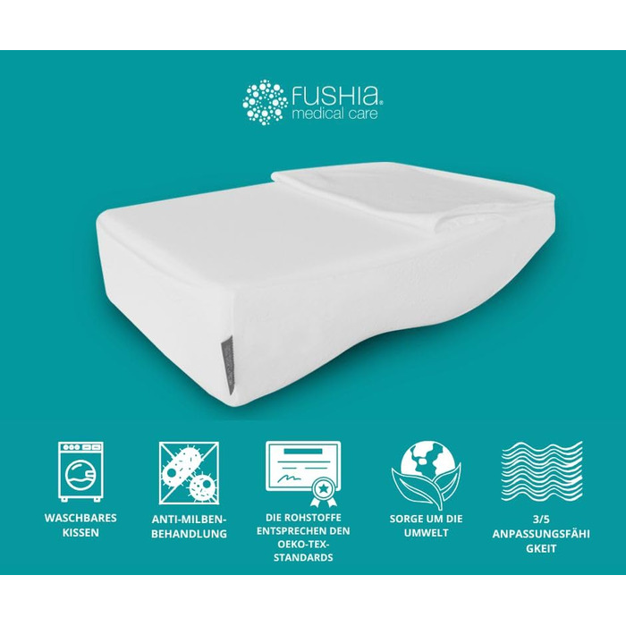 Ортопедична подушка для ніг з м'якої піни, для поліпшення кровообігу, знімний чохол (біла тканина)