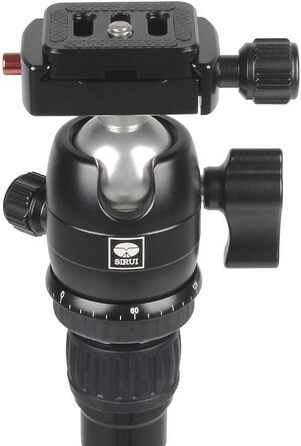 SIRUI T-025SK+B-00K туристичний ультралегкий штатив-тринога з вуглецевого волокна з кульовою головкою, висота 128 см, вага 0,98 кг, вантажопідйомність 5 кг