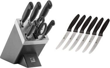 Набір ножів Zwilling Gourmet 7 предметів сірий, з самозаточкою, з нержавіючої сталі, Twin Grip, 12 см