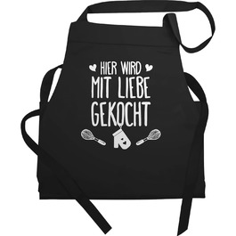 Кухонний фартух Liebe kocht (чорний)