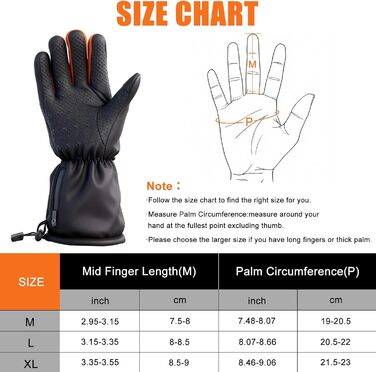 Обогревні рукавиці 3T6B для чоловіків та жінок, 3-рівневий обігрів, акумулятори 2x5V 6000mAh, Type-C зарядка, водонепроникні, сенсорний екран, для катання на лижах, походів, велосипеда, мотоцикла