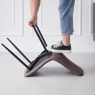 Обідній комплект на 5 персон: круглий стіл 100 см та 4 стільці (голландський фліс). Підходить для кухні, вітальні, балкону, ресторану, офісу. Темне дерево + світле дерево (темно-коричневий)