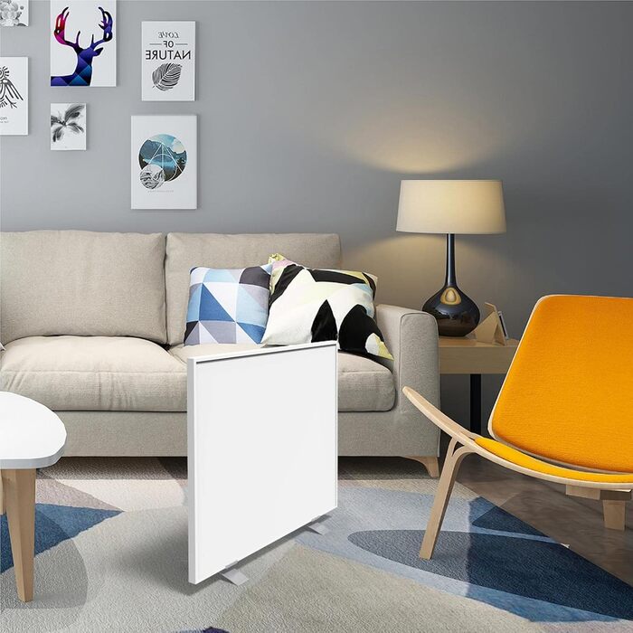 Інфрачервовий обігрівач Byecold 300 Вт з підставками, інфрачервовий електрообігрівач, енергозберігаючий, з захистом від перегріву, білий