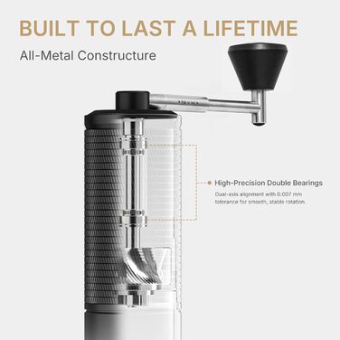 Кавомолка ручна TIMEMORE C5 ESP Pro, з регулюванням помелу, з металевим корпусом, для еспресо, моки, френч-пресу