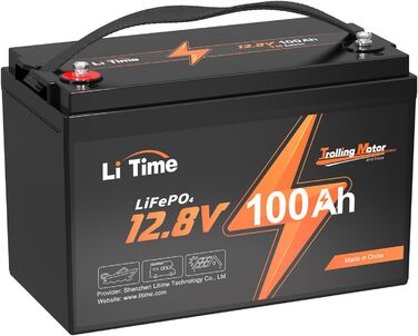 Акумуляторна батарея 12V 100Ah LiFePO4 із захистом від низьких температур, 4000-15000 циклів для тролінгових двигунів, автофургонів, сонячних систем, човнів