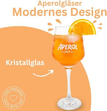 Набір келихів Maxito Original Aperol Spritz, 4 шт. - сучасний дизайн, ідеальний подарунок для Aperol Spritz