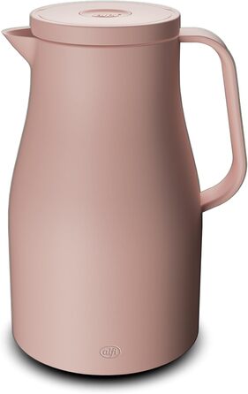 Термос Alfi ECONSCIOUS 1.0л з термоізоляційним вкладишем з біо-пластику, кришкою з поворотним механізмом та кнопкою, для зручного наливання однією рукою, ідеальний для кави та чаю, без BPA (Колір: Powder Rose)