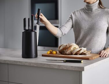 Набір ножів Joseph Joseph Elevate, 5 штук, поворотний, з японської сталі, чорний, багатобарвний