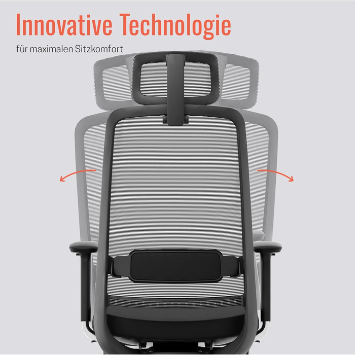 Крісло Yaasa Ergonomic для офісу та дому – ергономічне крісло з підтримкою попереку та регульованою спинкою – чорний колір, Expert