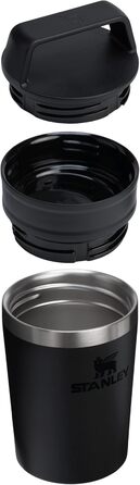 Термокружка Stanley Cafe To Go - 0.23L, чорна - нержавіюча сталь, 4 години тепла, 5 годин холоду