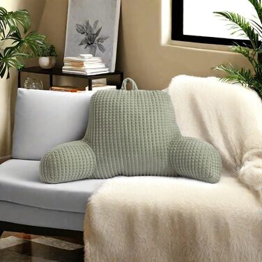 Лезковий крісло-мішок Holawakaka з підлокітниками та спинкою для читання та відпочинку, великий, зелений