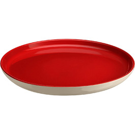 Тарілка обідня 27,9 см червона/кремова Everyday Emile Henry