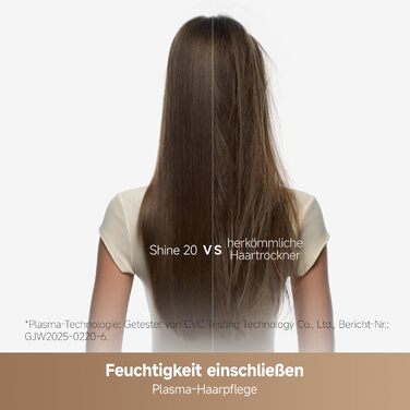 Фен для волосся MOVA Shine 20 з дифузором, високошвидкісним мотором та плазмою для догляду, NTC-контролем температури, сріблястий