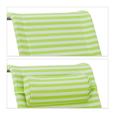 Розкладний шезлонг Relaxdays з подушкою для шиї