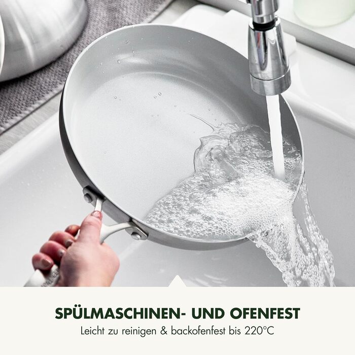 Набір сковорідок GreenPan Venice Tri-Ply 20см та 26см, нержавіюча сталь, антипригарне покриття без PFAS, для індукційних плит, сумісний з духовкою, можна мити в посудомийній машині, срібний колір