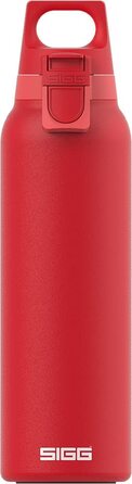 Термальна пляшка для пиття Sigg Hot & Cold ONE Light(0,55 л), що не містить шкідливих речовин і ізольована пляшка для пиття для походів, одноручна відкрита Термальна пляшка з нержавіючої сталі 18/8 (червоного кольору)