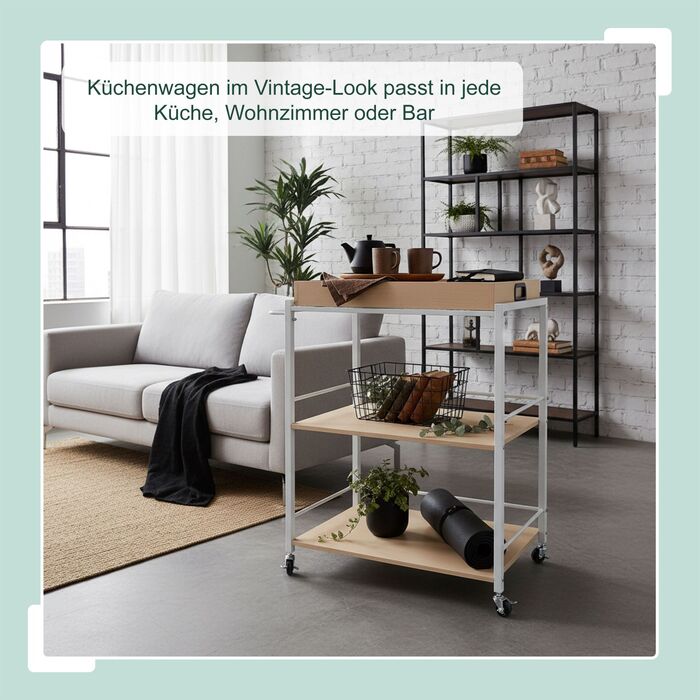 Сервісний візок Relaxdays з знімним столиком