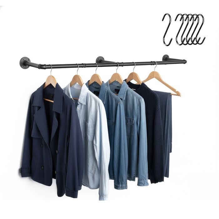 Relaxdays Промислова вішалка для одягу на стіну