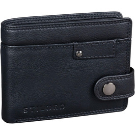 Шкіряний гаманець STILORD 'Finley чоловічий захист від RFID та NFC чоловічий гаманець із застібкою-застібкою з захистом від зчитування в подарунковій упаковці, колір чорний