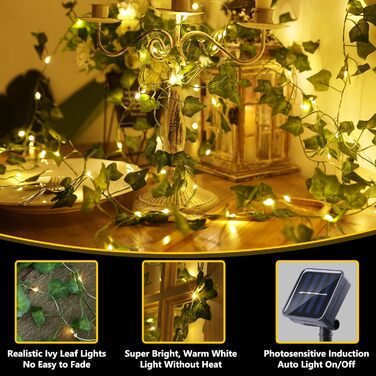 М, 8 режимів, стійкий до погодних умов для приміщення/вулиці, 192 LED Ivy String Light, 1,2x1,5