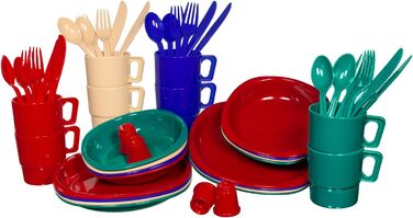 Набір кемпінгового посуду Black Snake з 2 Кемпінговий посуд столові прибори Набір вуличного посуду 8 осіб (барвисті, один розмір)