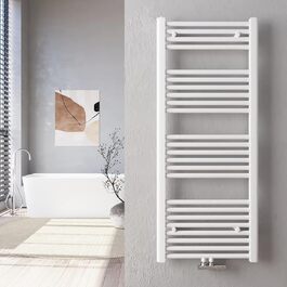 Білий рушникосушарний радіатор Heilmetz 50x120 см, 513 Вт, середнє підключення