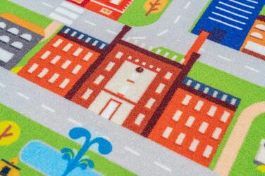 Ігровий килимок - Ігровий килимок для дитячої кімнати, Дитячий ігровий килимок, Дитячий килимок з вуличками, Дитячий ігровий килимок, Обери своє місто - 100x150 см (Білефельд)
